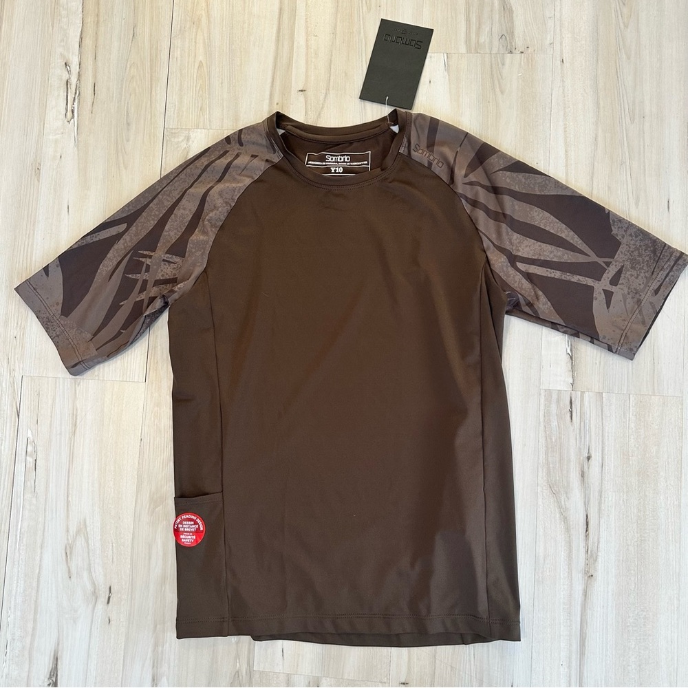 NWT Brown SOMBRIO Grom's ALDER Mtb Jersey Unisex Y10 Youth 10